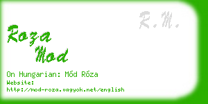 roza mod business card