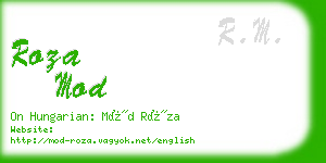 roza mod business card